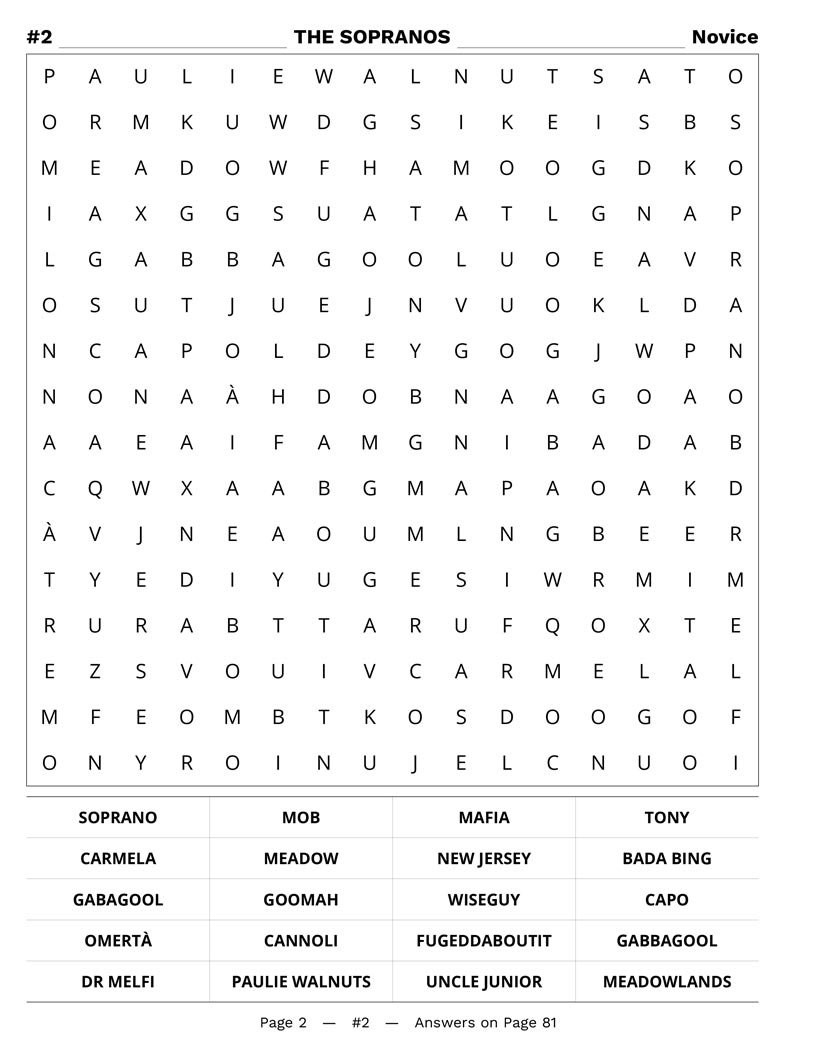 Early 2000s TV Shows Word Search — prestige drama and teen drama moments word find puzzle page