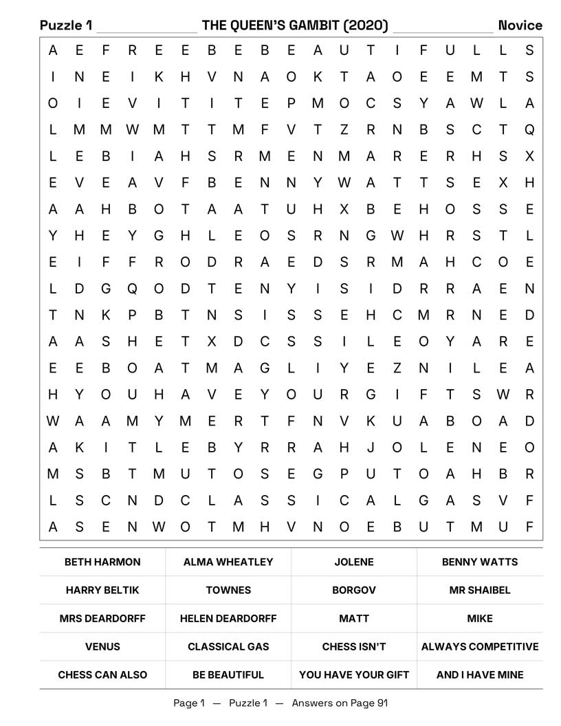 2020s TV Shows Word Search interior — prestige drama characters and plot twists puzzle grid large print