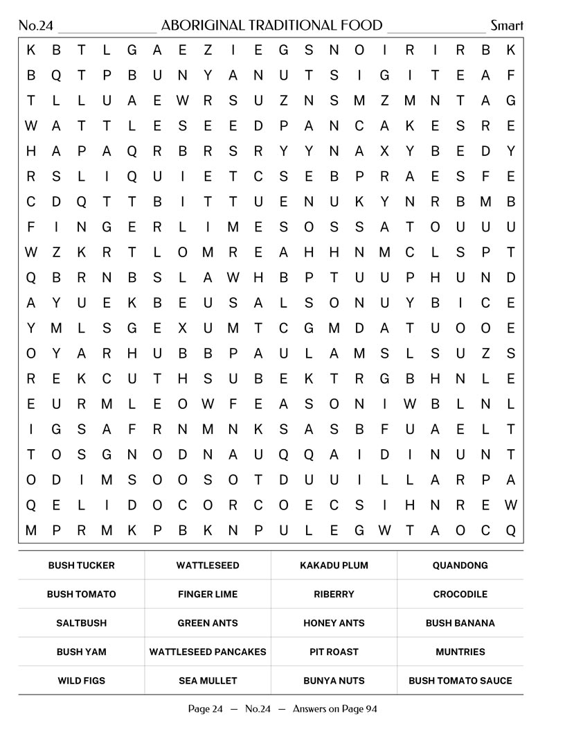 Australian Word Search — Australian history sport and cricket word search grid
