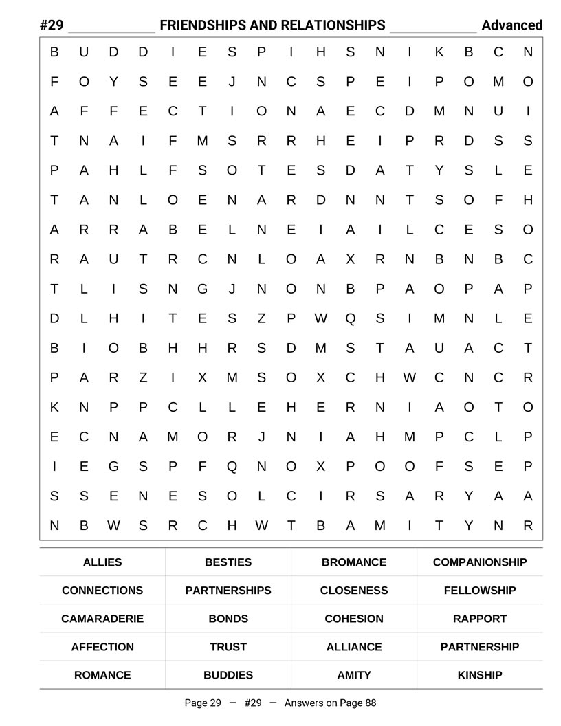 Big Brother Word Search — alliance names and betrayals word find puzzle page