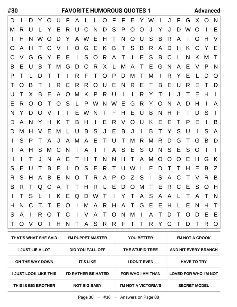 Big Brother Word Search — HOH and Veto competition names word search grid