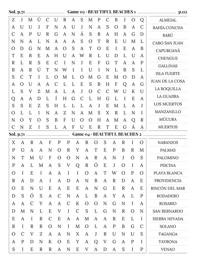 Colombian Word Search interior — Colombian cuisine bandeja paisa and regional cooking puzzle grid large print