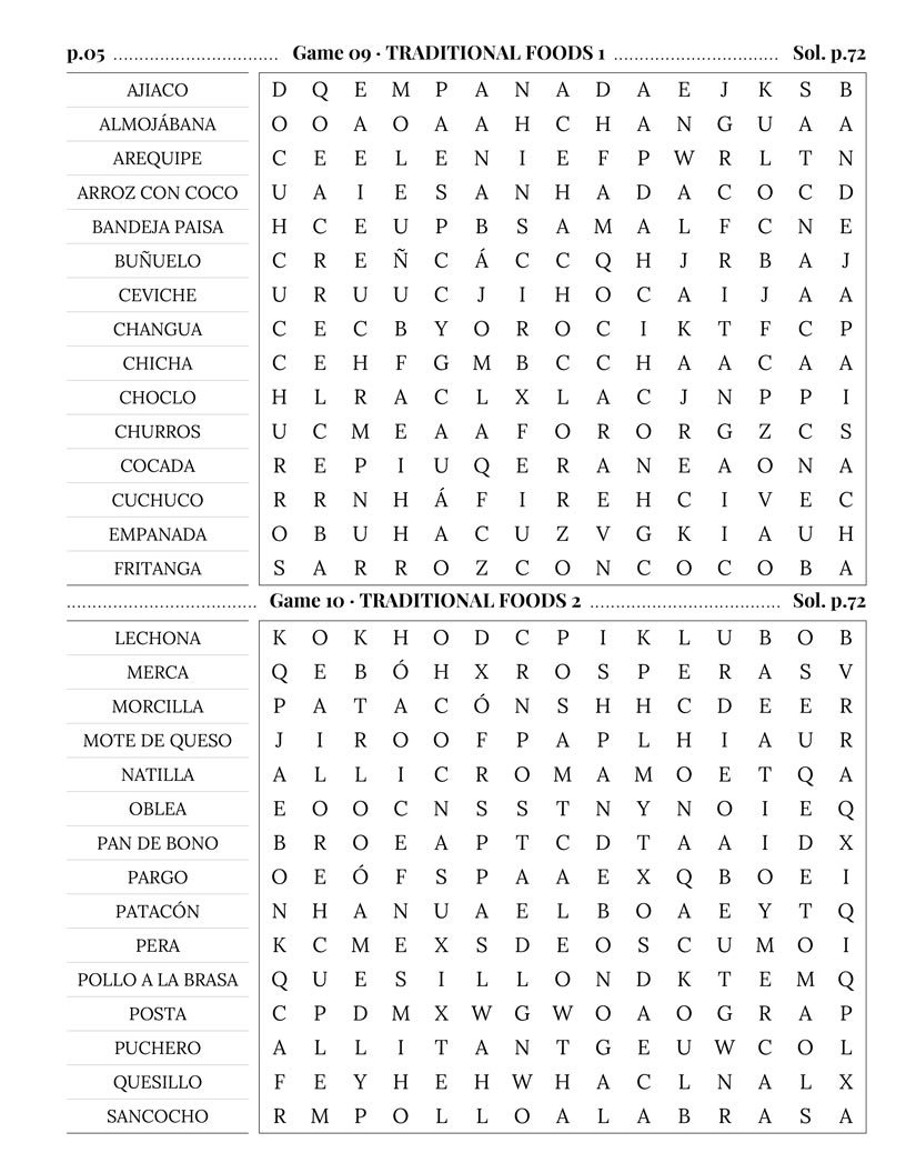 Colombian Word Search — cumbia vallenato and Colombian music word find puzzle page