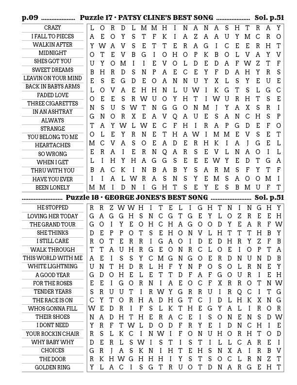 Country Music Word Search — Nashville history and Grand Ole Opry word search grid