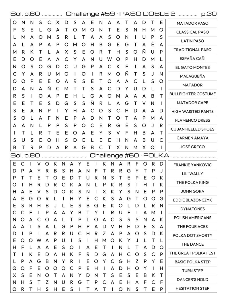 Dance Word Search — folk and cultural dance traditions from around the world puzzle page