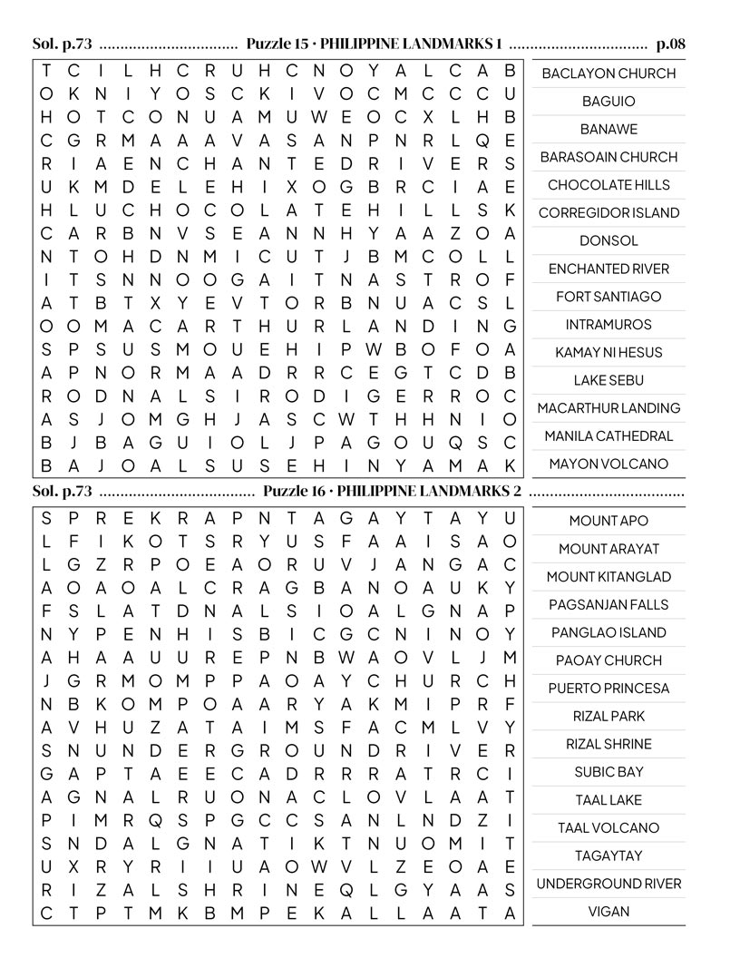 Filipino Word Search — Filipino festivals bayanihan spirit and fiesta culture word find puzzle page