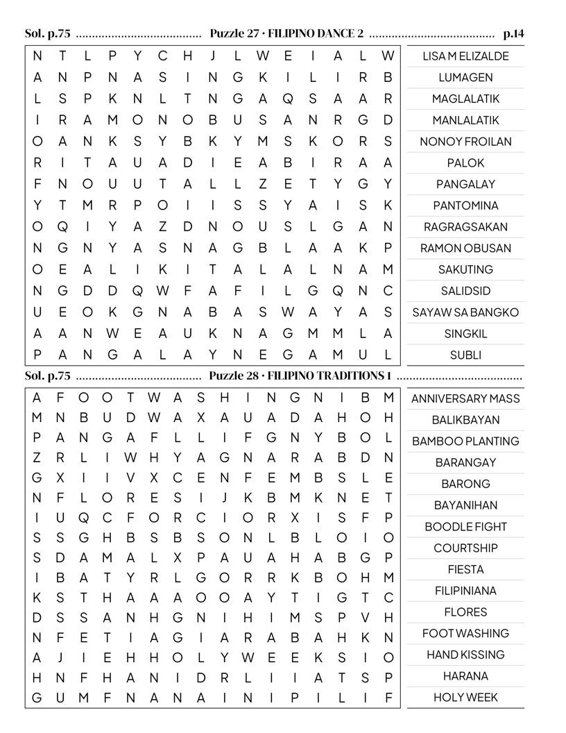 Filipino Word Search — Tagalog vocabulary and Filipino diaspora identity puzzle page