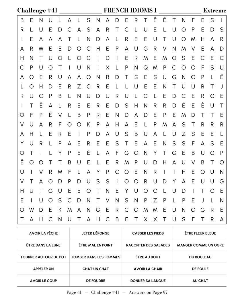 French Word Search — French art Impressionism and visual culture word search grid