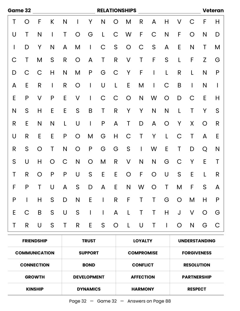 Heartland Word Search — Hudson community and ranch life word search grid
