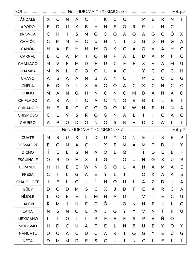 Mexican Word Search interior — Mexican cuisine mole and regional food traditions puzzle grid large print