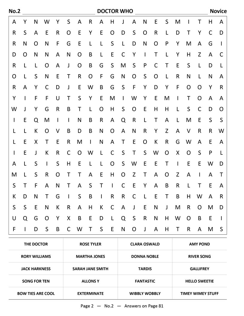 Sci-Fi TV Word Search — alien contact and dystopian futures word find puzzle page