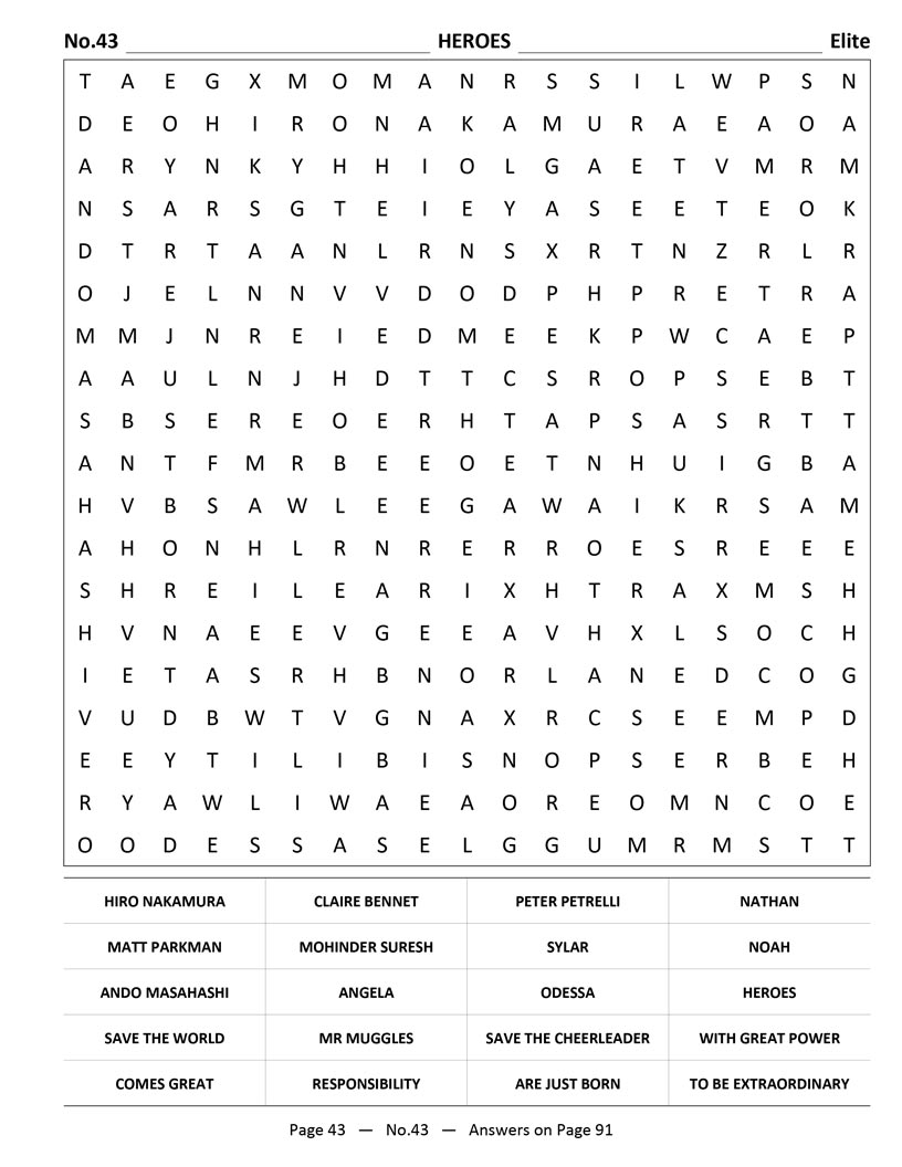 Sci-Fi TV Word Search — classic 1960s sci-fi and prestige streaming era puzzle page
