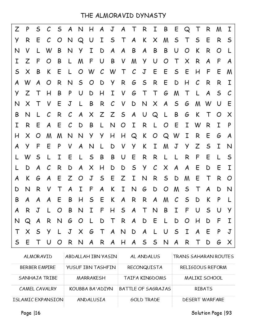 Moroccan festivals and traditions word search – Ramadan, Eid and cultural celebration vocabulary