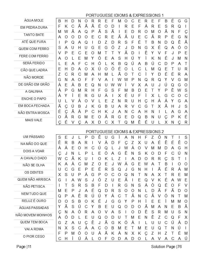 European Portuguese word search – Lisbon landmarks and Portugal cultural vocabulary