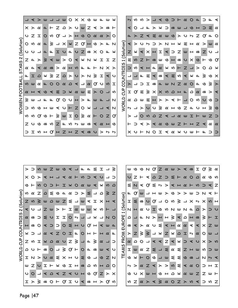 Soccer word search answer key – complete solutions for all 84 football puzzles
