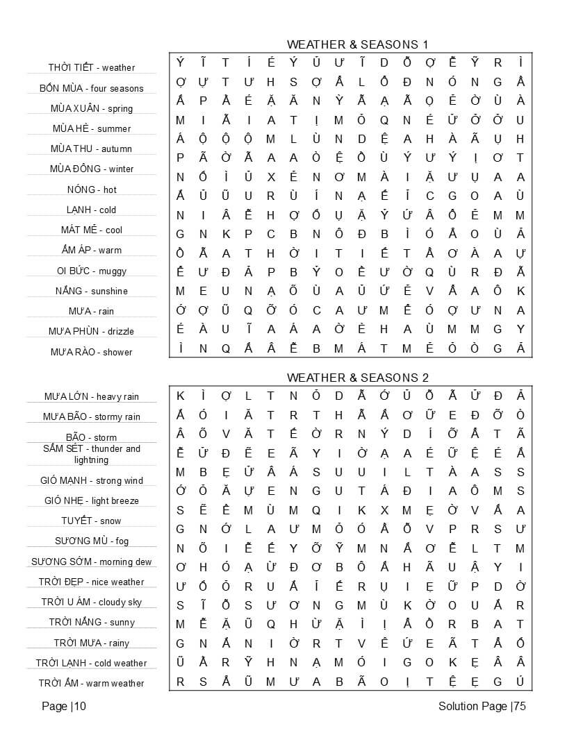 Vietnamese food and street culture word search – pho, banh mi and traditional dish vocabulary
