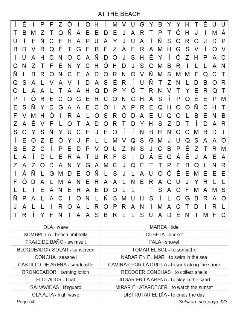 Spanish family and relationships vocabulary puzzle – emotions and daily conversation word search page