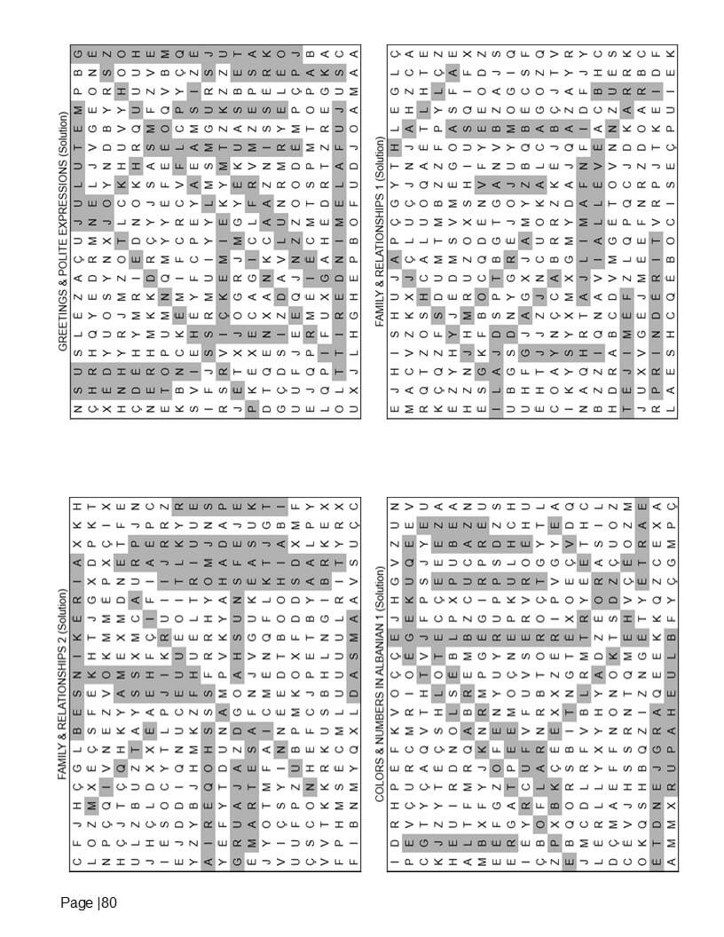 Albanian word search solutions and learning index preview