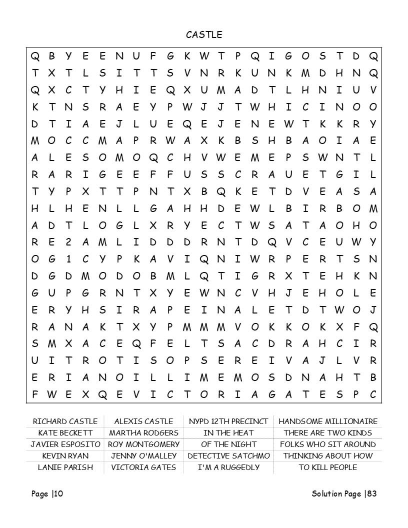 Crime drama themed puzzles featuring forensic and detective themes