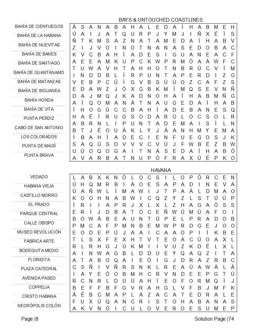 Havana landmarks and Cuban city themed activity pages