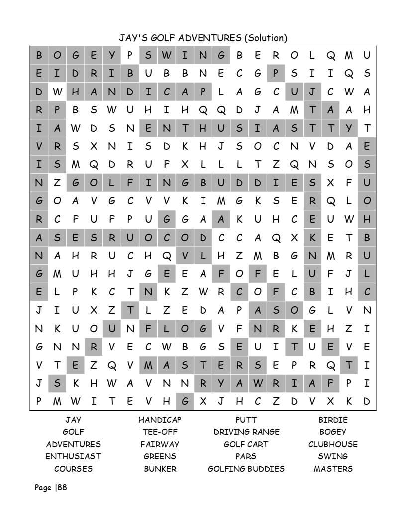 Modern Family word search solutions and answer key section