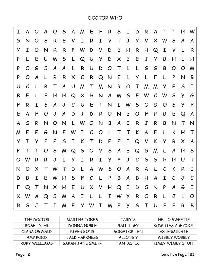 Space exploration and futuristic TV show activity pages