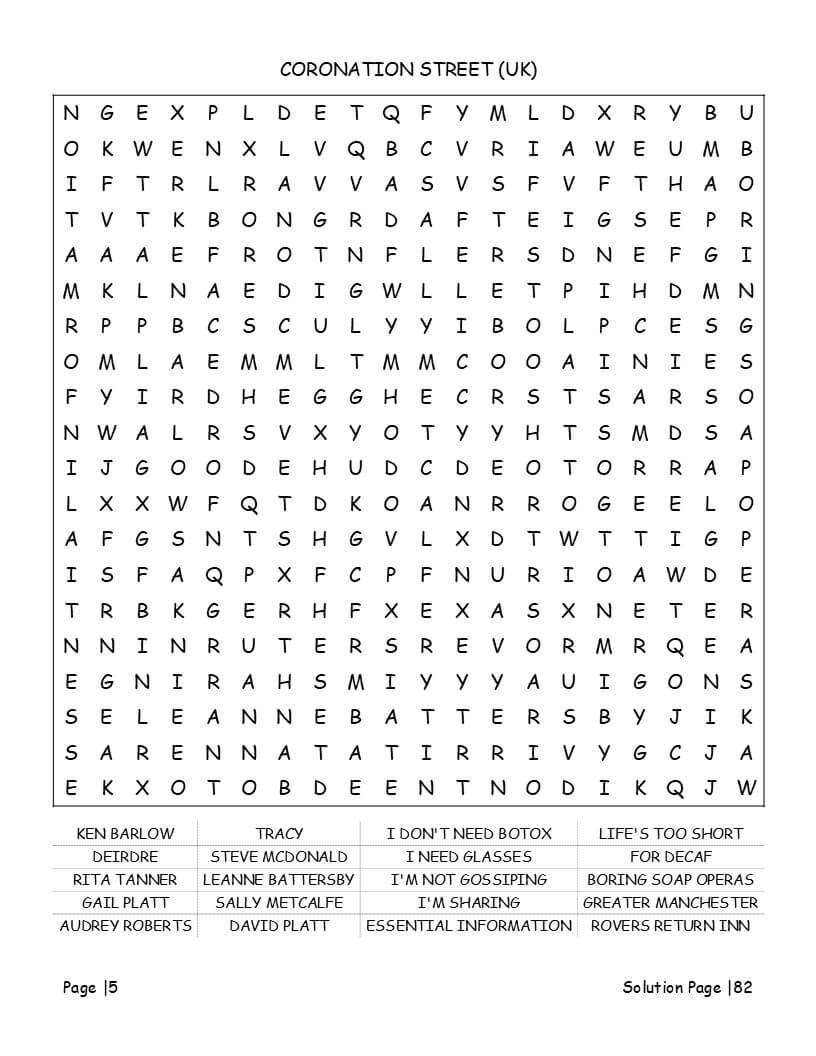 Daytime drama themed puzzles covering romance and storylines