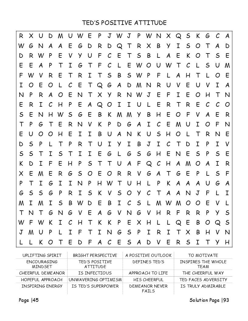 Believe sign and folksy wisdom word find activity pages