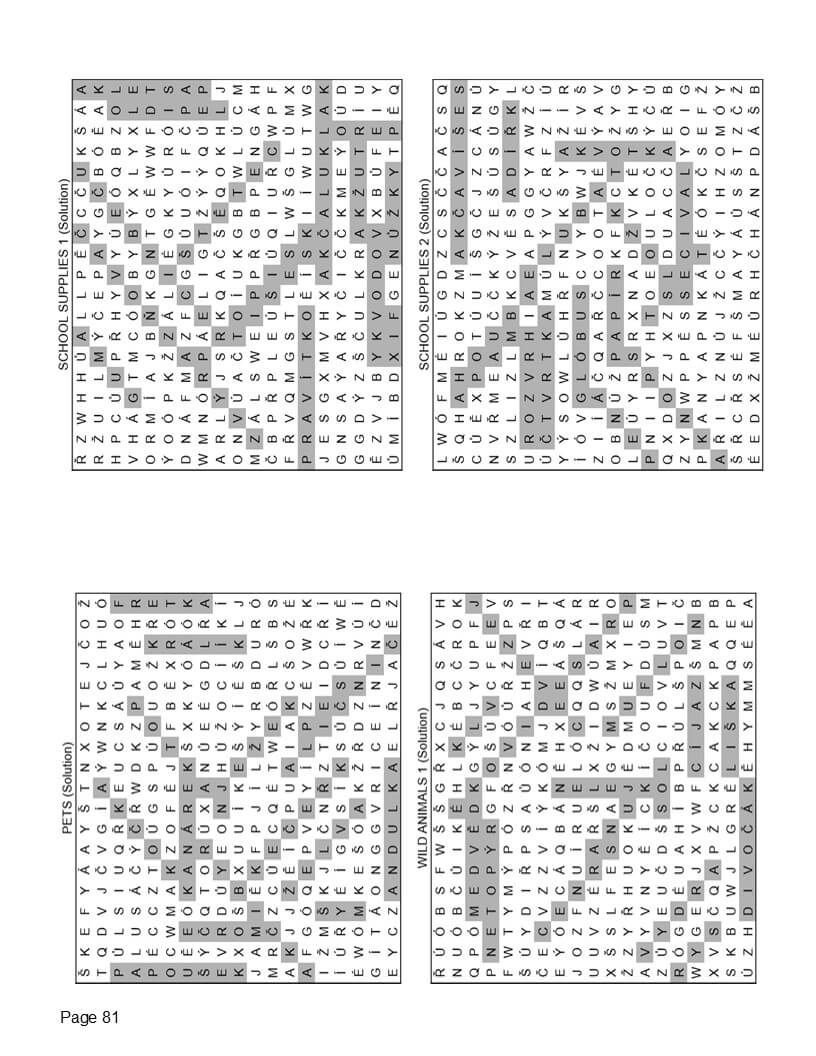 Czech word search complete answer key and solutions interior preview