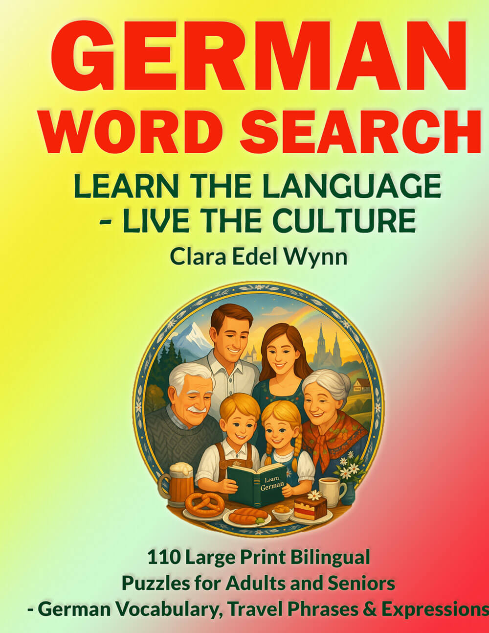 German Word Search Printable paperback book cover