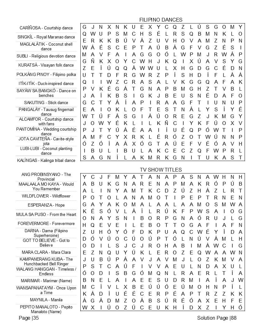 Filipino language word find pages – everyday phrases culture traditions interior preview