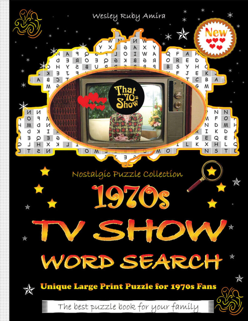 Greatest 1970s TV Show Word Search Puzzle Book | 3,472+ Nostalgic Keywords | Large Print Retro TV Gift