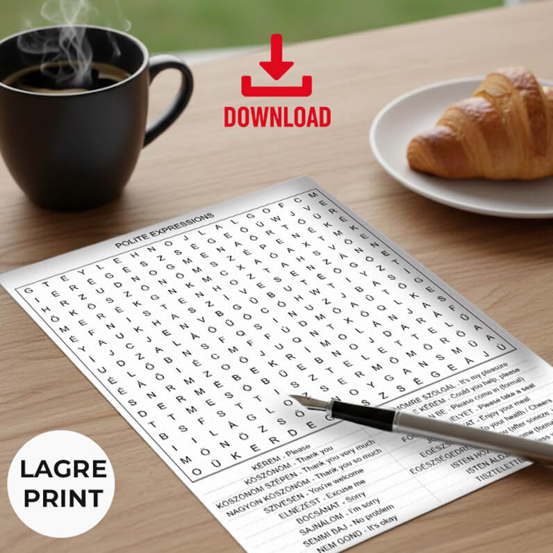 Keviza Creative Digital Printables - Large Print Word Search Pages for Daily Brain Exercise
