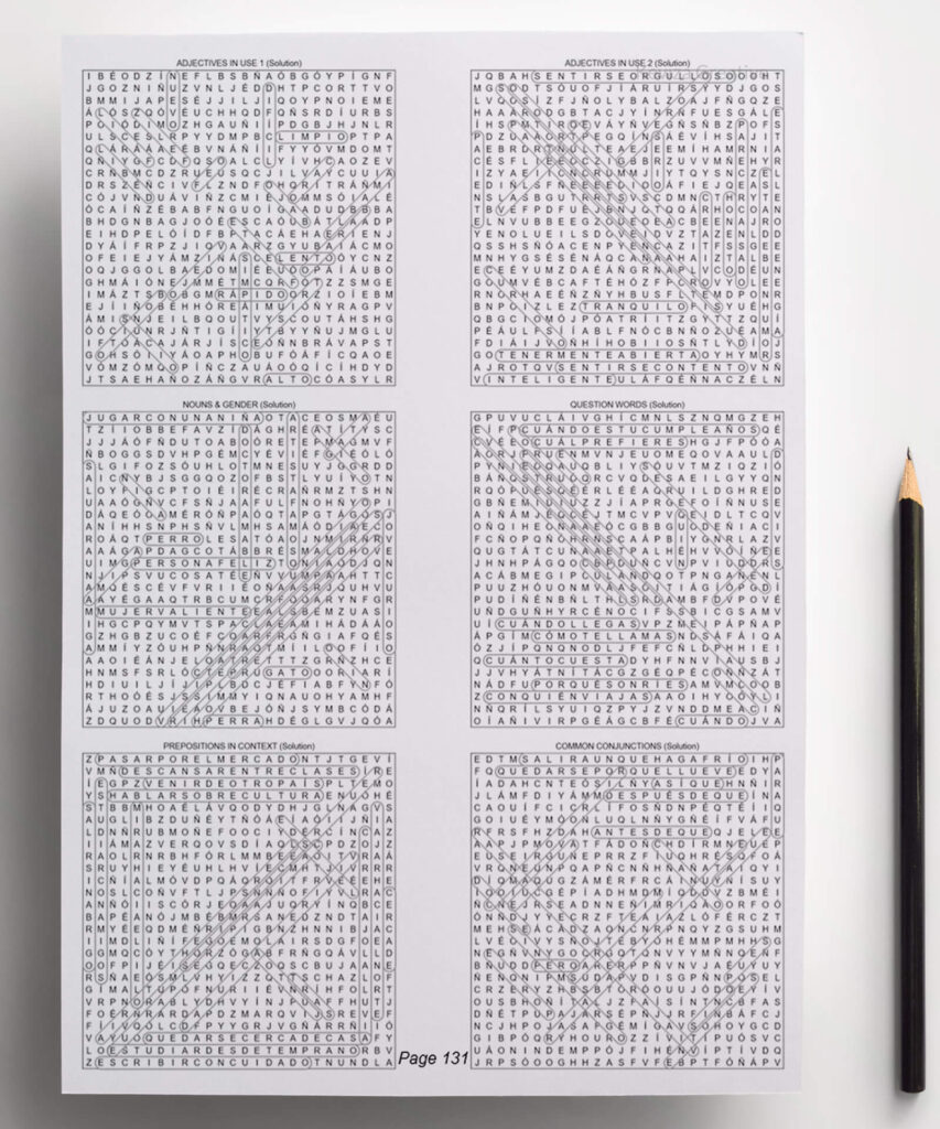 spanish word search puzzle large print inside solutions page 2