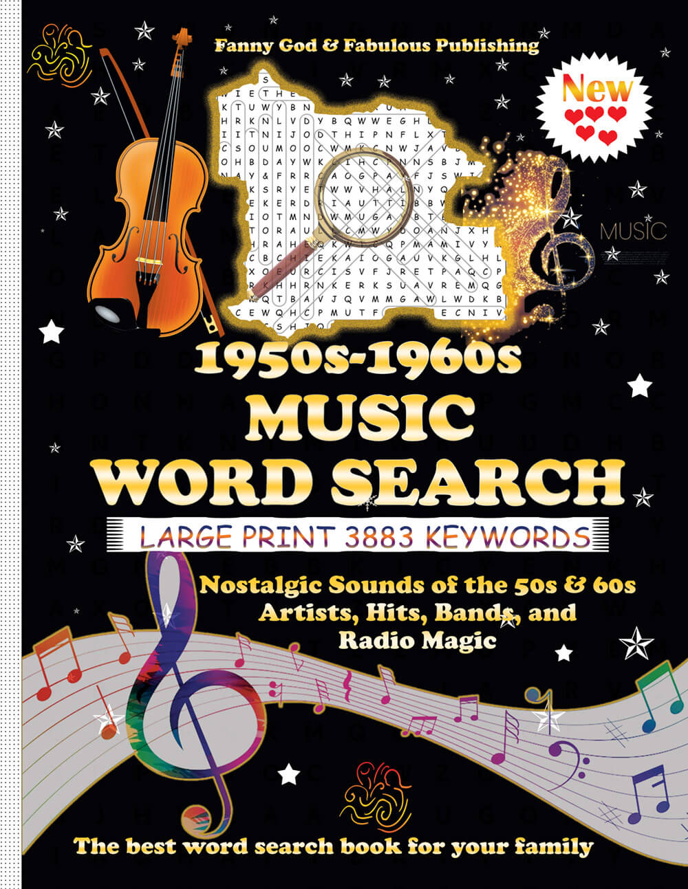 1950s & 1960s Music Word Search: 3,883 Words – Elvis, The Beatles & Motown Come Alive Again